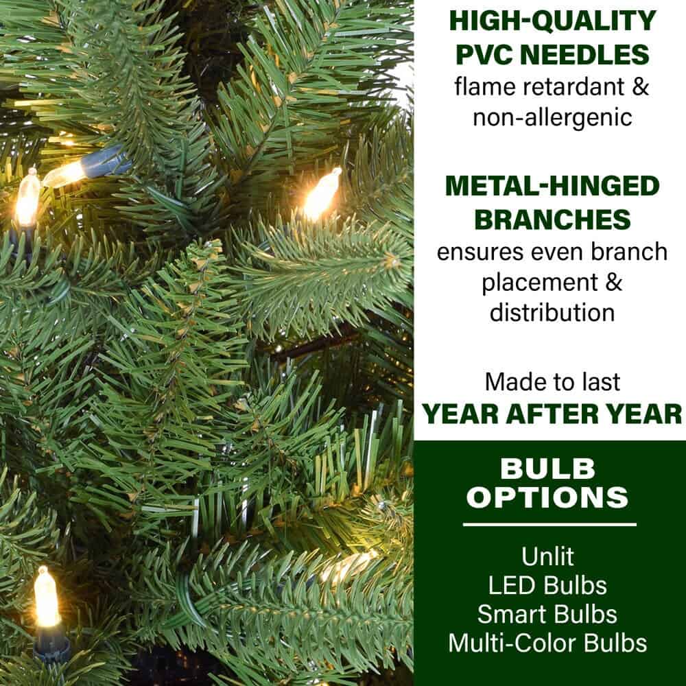 Fraser Hill Farm 9-ft Winter Falls Slim Artificial Christmas Tree
