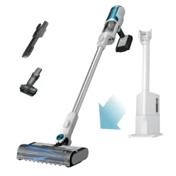Shark - Clean & Empty Cordless Stick Vacuum & Auto-Empty System, Self Cleaning Brushroll, HEPA Filtration - White