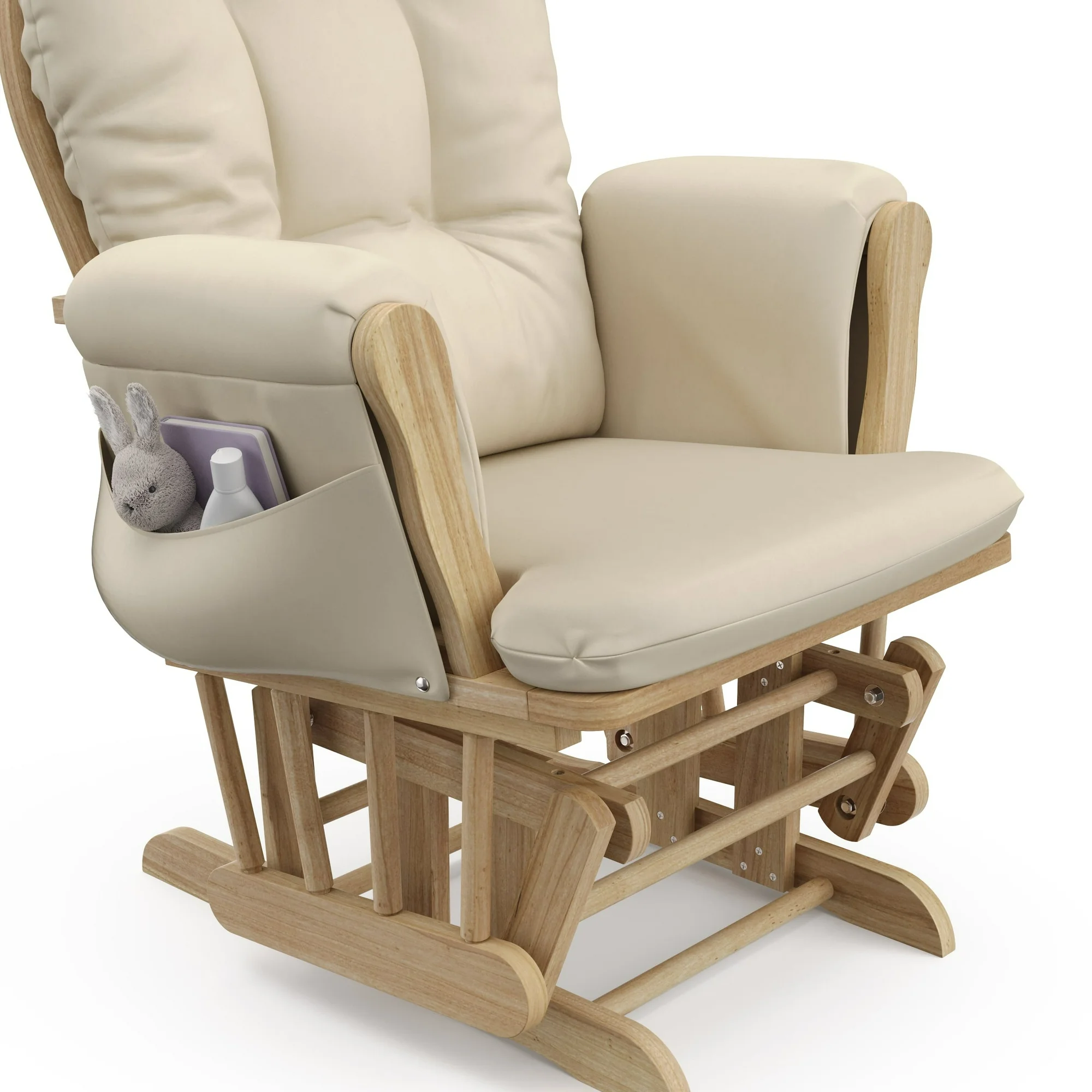 Storkcraft Hoop Infant Nursery Glider and Ottoman, Natural with Beige
