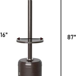 Tangkula 48,000 BTU Propane Patio Heater with Wheels, Outdoor Heaters for Patio