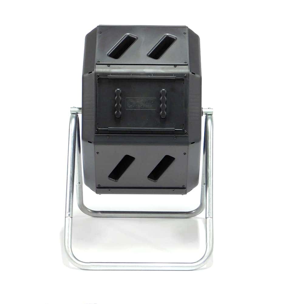FCMP Outdoor IM2000 Tumbling Composter Canadian, Outdoor Rotating Compost Tumbler Bin, 22 Gallon
