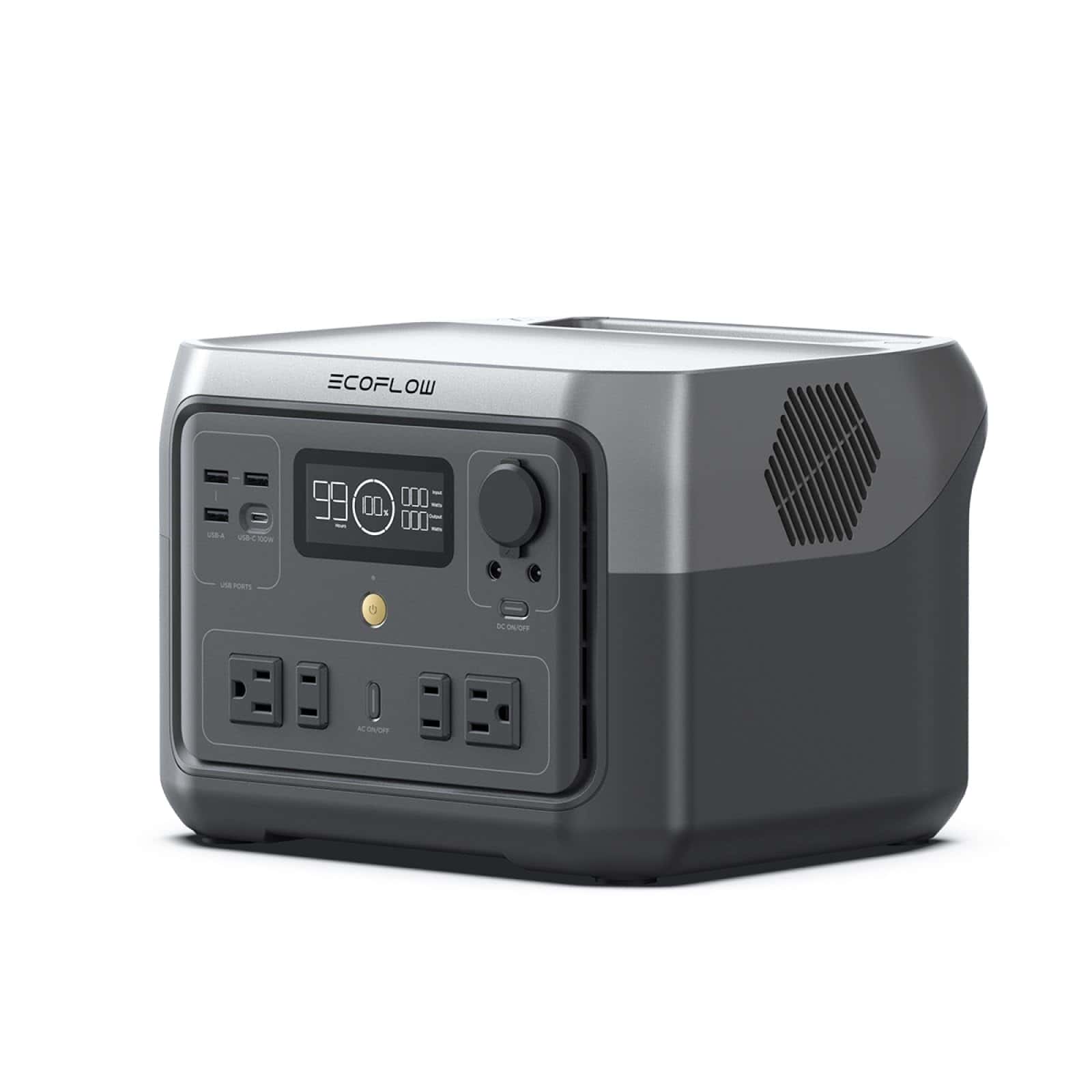 EF ECOFLOW Portable Power Station RIVER 2 Max 500, 499Wh LiFePO4 Battery/ 1 Hour Fast Charging
