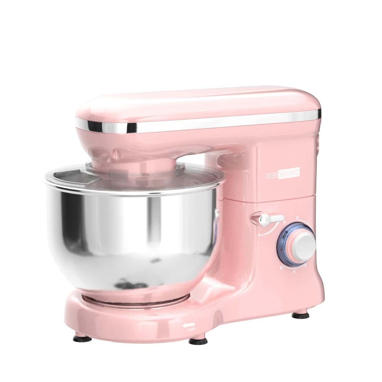 VIVOHOME Stand Mixer, 660W 10 Speed 6 Quart Tilt-Head Kitchen Electric Food Mixer, Pink