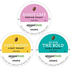 AmazonFresh 60 Ct. Coffee Variety Pack, 3 Flavors, Keurig K-Cup Brewer Compatible