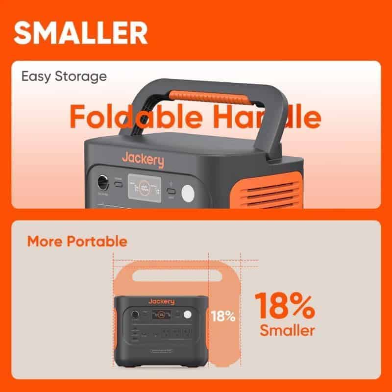 Jackery Explorer 1000 v2 Portable Power Station (2024 New),1070Wh LiFePO4 Battery,1500W AC/100W USB-C Output