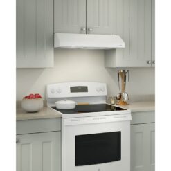 Broan-NuTone BCSD130WW Glacier 30-inch Under-Cabinet 4-Way Convertible Range Hood with 2-Speed Exhaust Fan and Light, White