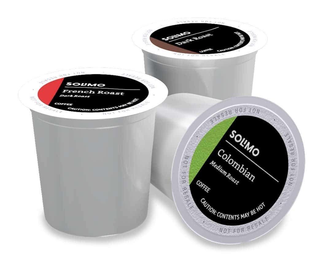 Amazon Brand Solimo Coffee Pods, Assorted pack (French, Dark, Colombian), Compatible with Keurig 2.0 K-Cup Brewers, 100 Count