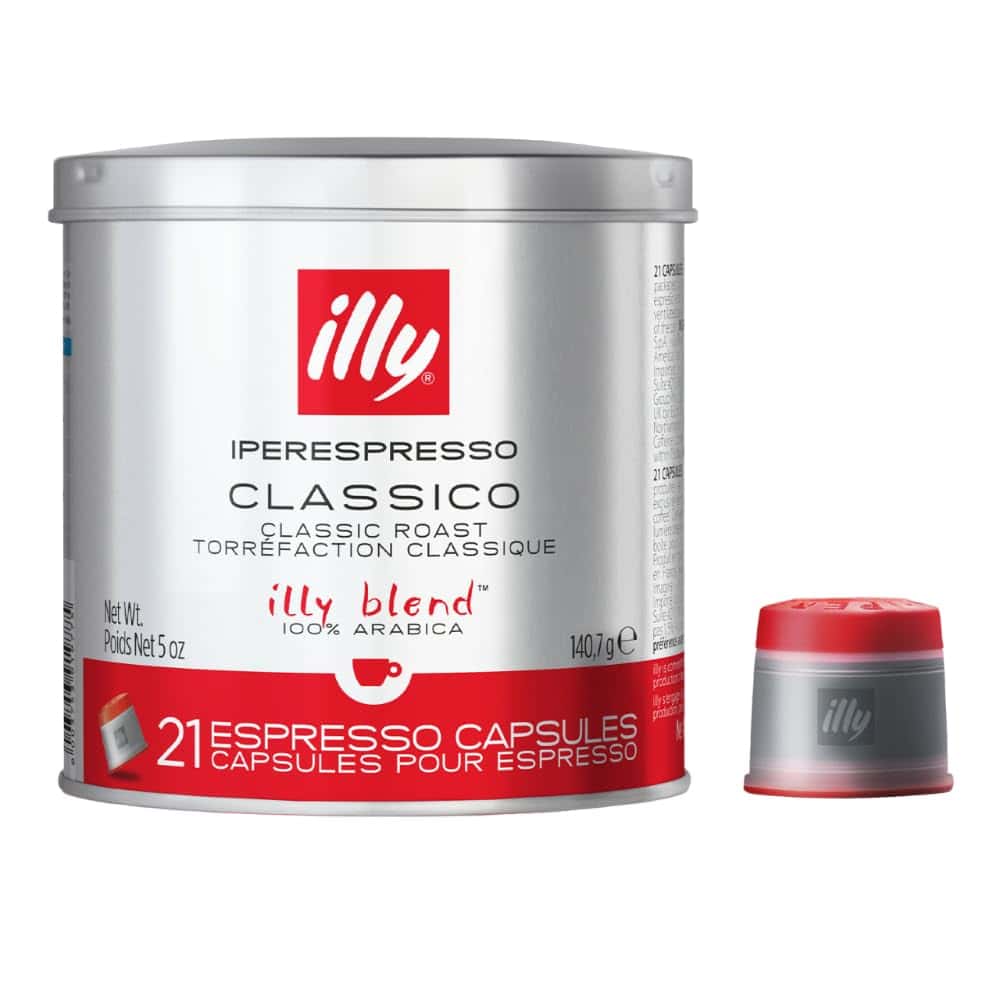 illy Coffee iperEspresso Capsules, Single-Serve Coffee Capsules & Pods, Classico Medium Roast with Notes of Caramel, 21 Count