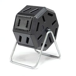 FCMP Outdoor IM2000 Tumbling Composter Canadian, Outdoor Rotating Compost Tumbler Bin, 22 Gallon