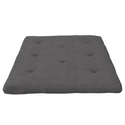 DHP Kali 6 Inch Thermobonded High Density Polyester Fill Futon Mattress, Full, Gray Microfiber