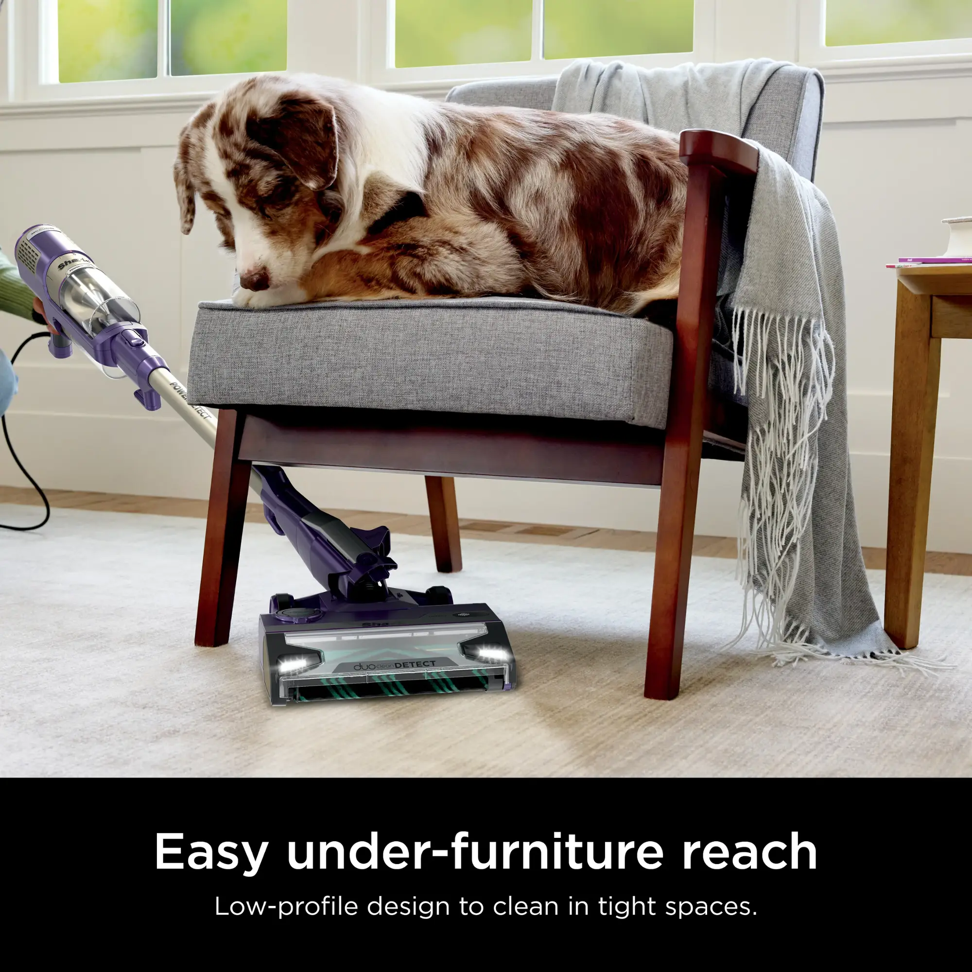Shark - POWERDETECT Ultra-Light Corded Stick Vacuum with DuoClean Detect Technology and Self-Cleaning Brushroll - Eggplant