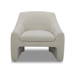 Better Homes & Gardens Emerson Curvy Accent Chair, Cream Linen