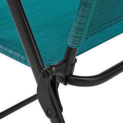 Mainstays Greyson Steel and Sling Folding Outdoor Patio Armchair - Set of 2, Teal