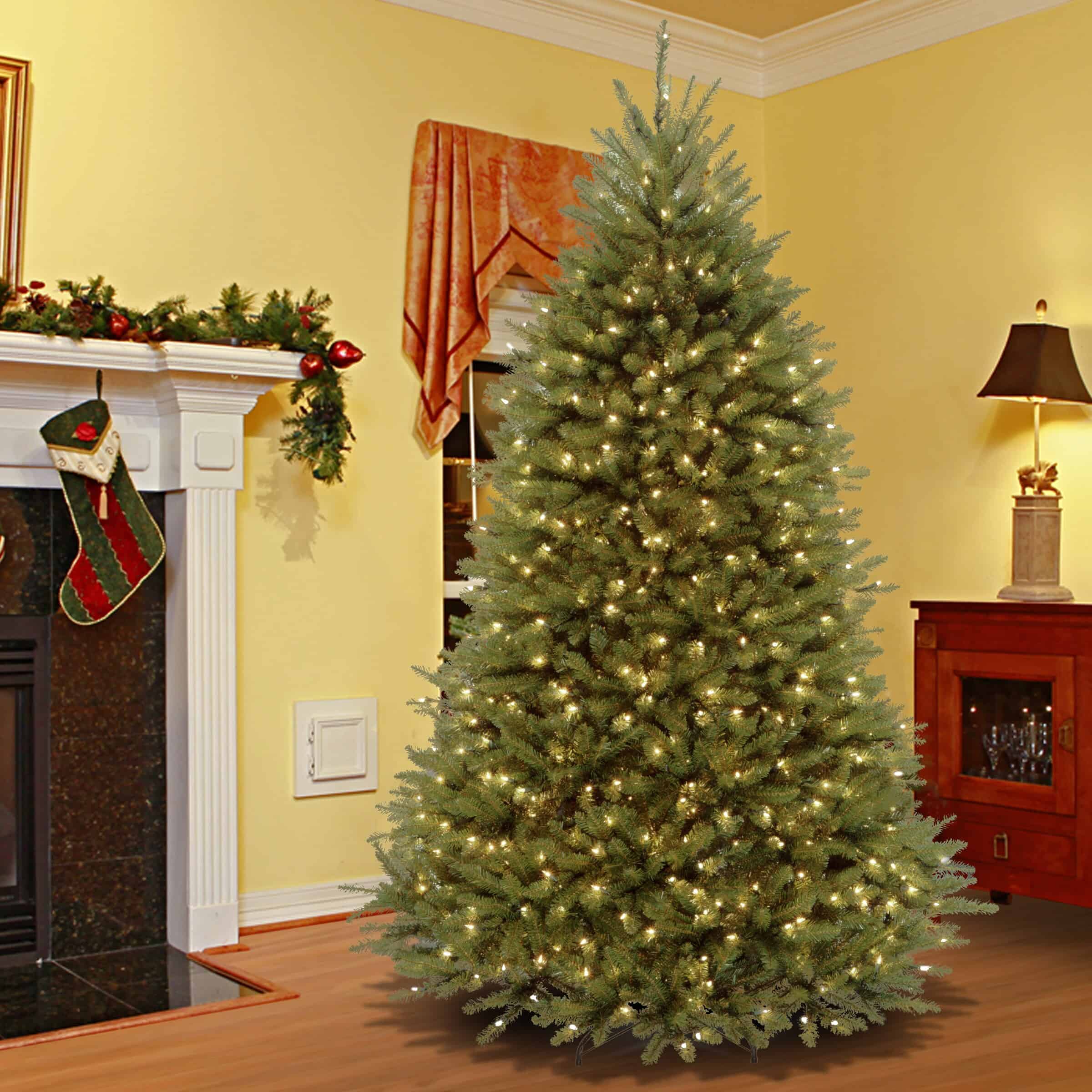 National Tree Company 9-ft Dunhill Fir Pre-lit Artificial Christmas Tree with Clear Incandescent Lights - Image 3