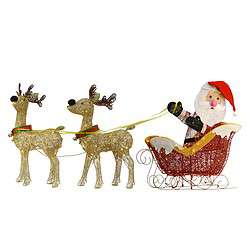 National Tree Company 33-in Santa Free Standing Decoration with White LED Lights
