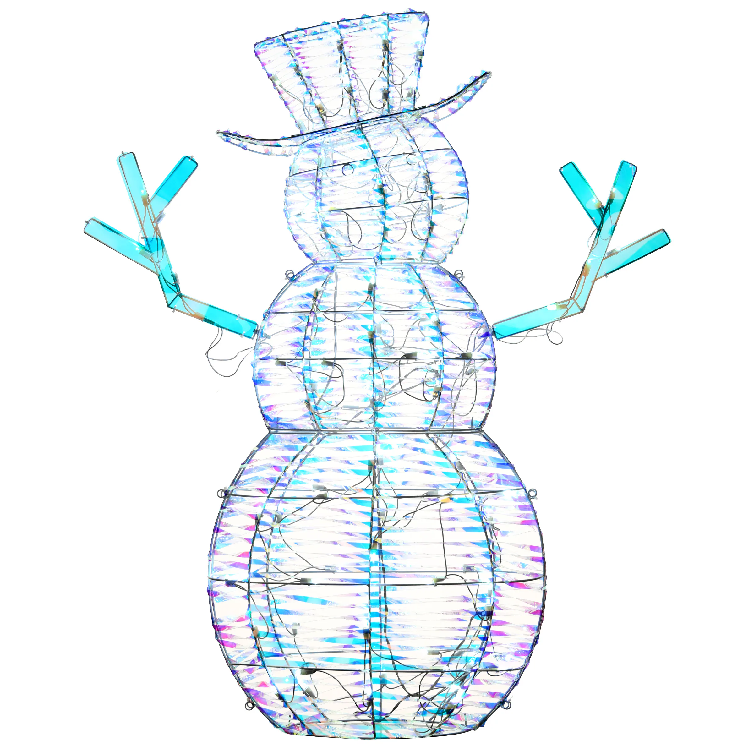 National Tree Company 48-in Snowman Free Standing Decoration with White LED Lights