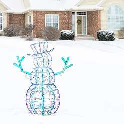 National Tree Company 48-in Snowman Free Standing Decoration with White LED Lights