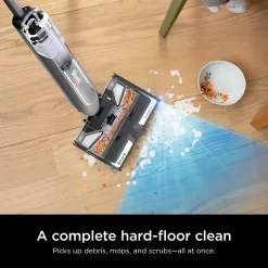 Shark - HydroDuo with Dirt-Reveal Technology, Cordless wet & dry hard floor cleaner picks up, mops, & scrubs - Stone Metallic