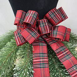 Holiday Living 5.5-ft Mannequin Bust Pre-lit LED Artificial Christmas Tree with Pine Cones and Bow