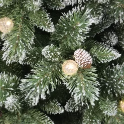 Holiday Living 5.5-ft Mannequin Bust Pre-lit LED Artificial Christmas Tree with Pine Cones and Bow