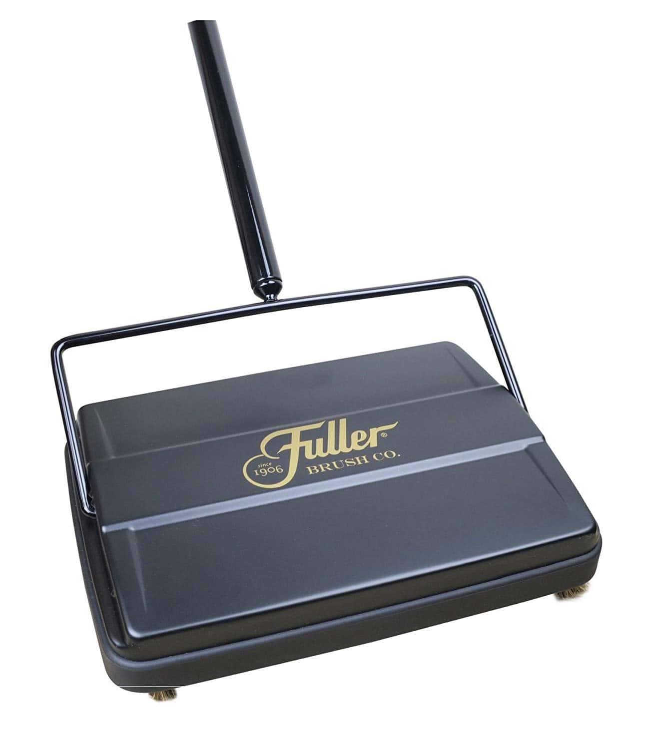Fuller Brush 17027 Carpet & Floor Sweeper - Mini Stick Cleaner, Cleans Dust Pet Hair - Electrostatic & Silent, Black