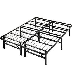 Zinus 14" Black Metal SmartBase Tool-Free Assembly Mattress Foundation, Full