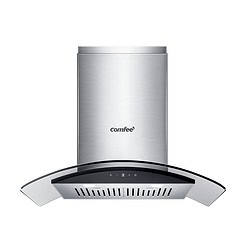 COMFEE Curved Glass Range Hood 30 Inch 450 CFM 3 Speed Gesture Sensing (CVG30W9AST)