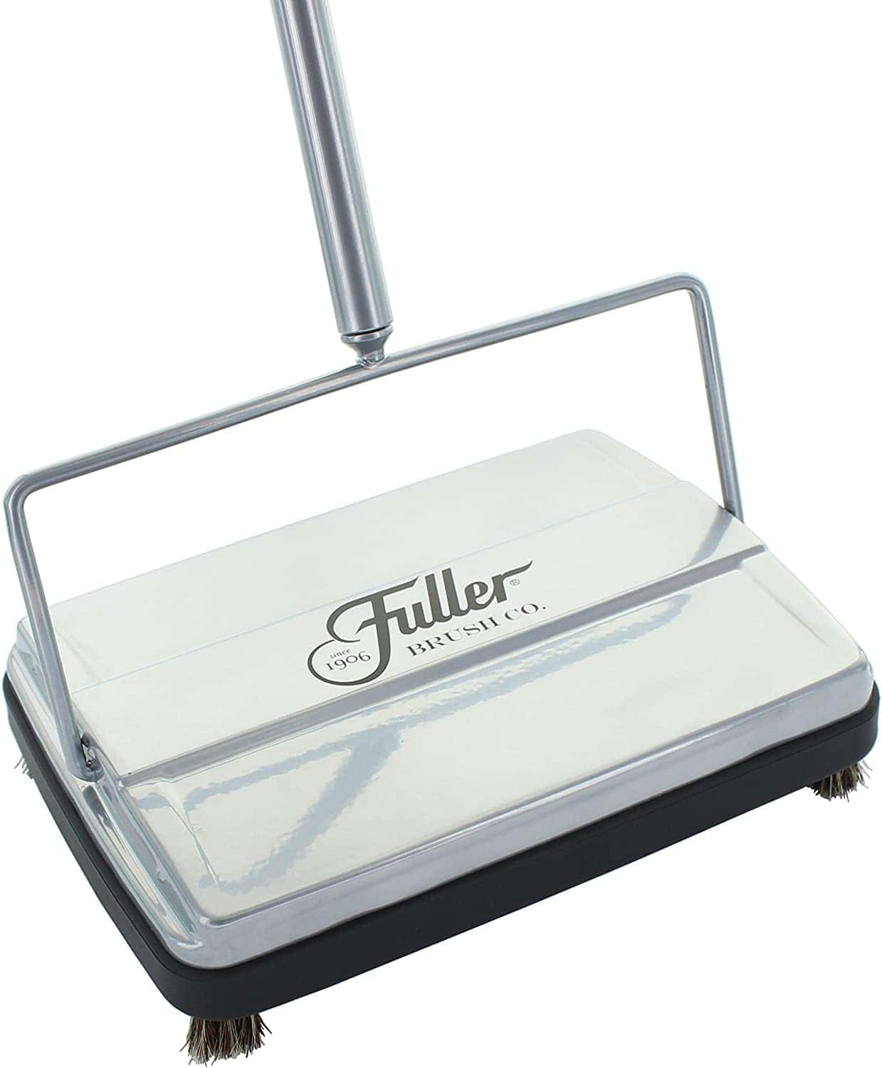 Fuller Brush 17034 Carpet & Floor Sweeper, Mini Stick Cleaner, Small & Portable, Cleans Dust Pet Hair, Electrostatic & Silent, Silver