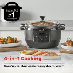 Instant Superior Cooker 7.5QT Slow Cooker and Multicooker, 4-in-1 Functions