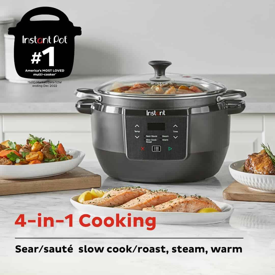 Instant Superior Cooker 7.5QT Slow Cooker and Multicooker, 4-in-1 Functions