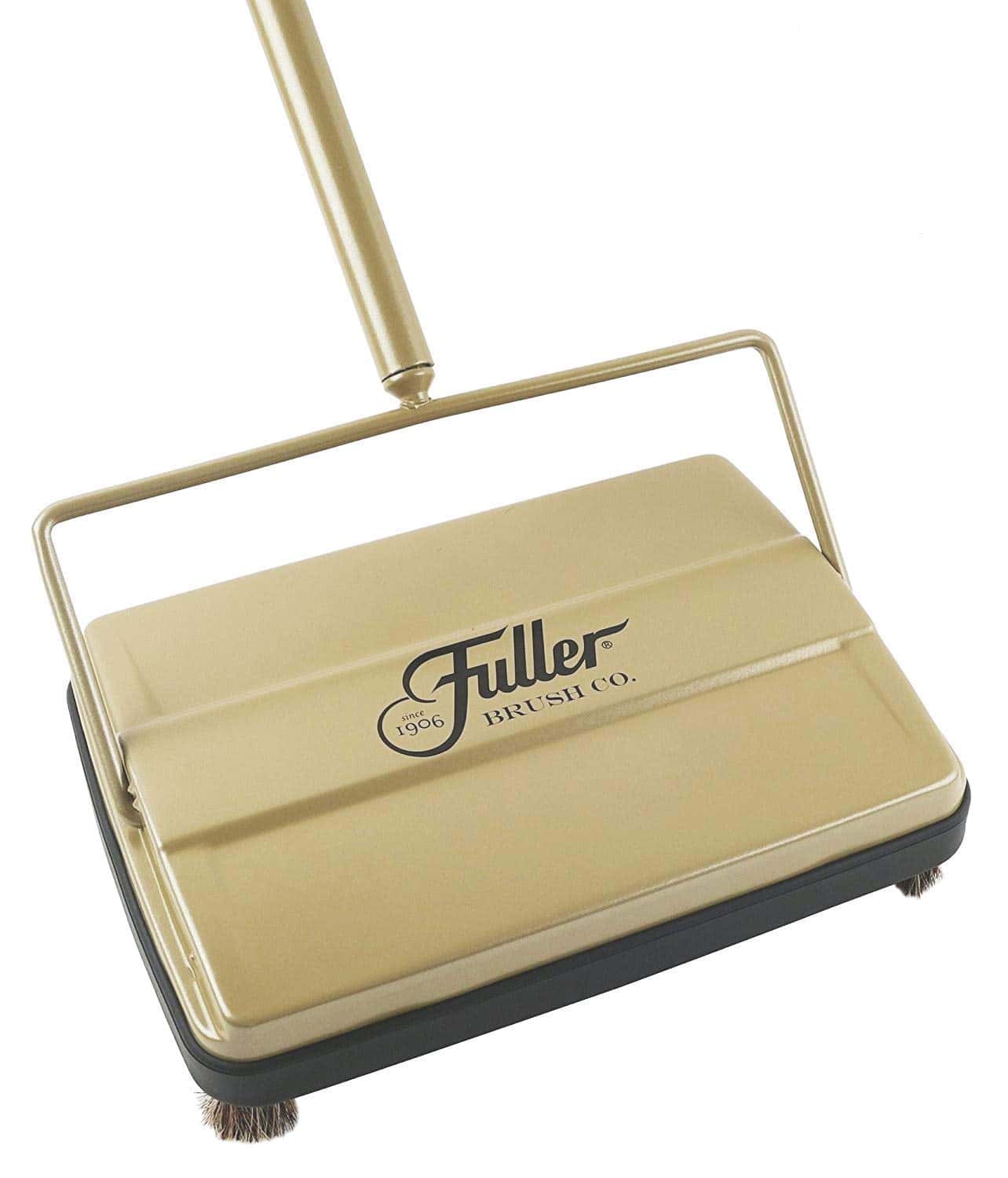 Fuller Brush Electrostatic Carpet & Floor Sweeper - 9" Cleaning Path - Lightweight - Ideal for Crumby Messes - Gold
