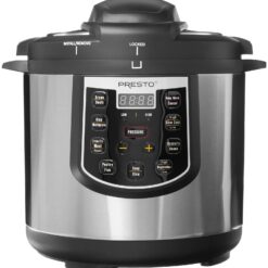 Presto 02141 6-Quart Electric Pressure Cooker, Black, Silver, Stainless steel