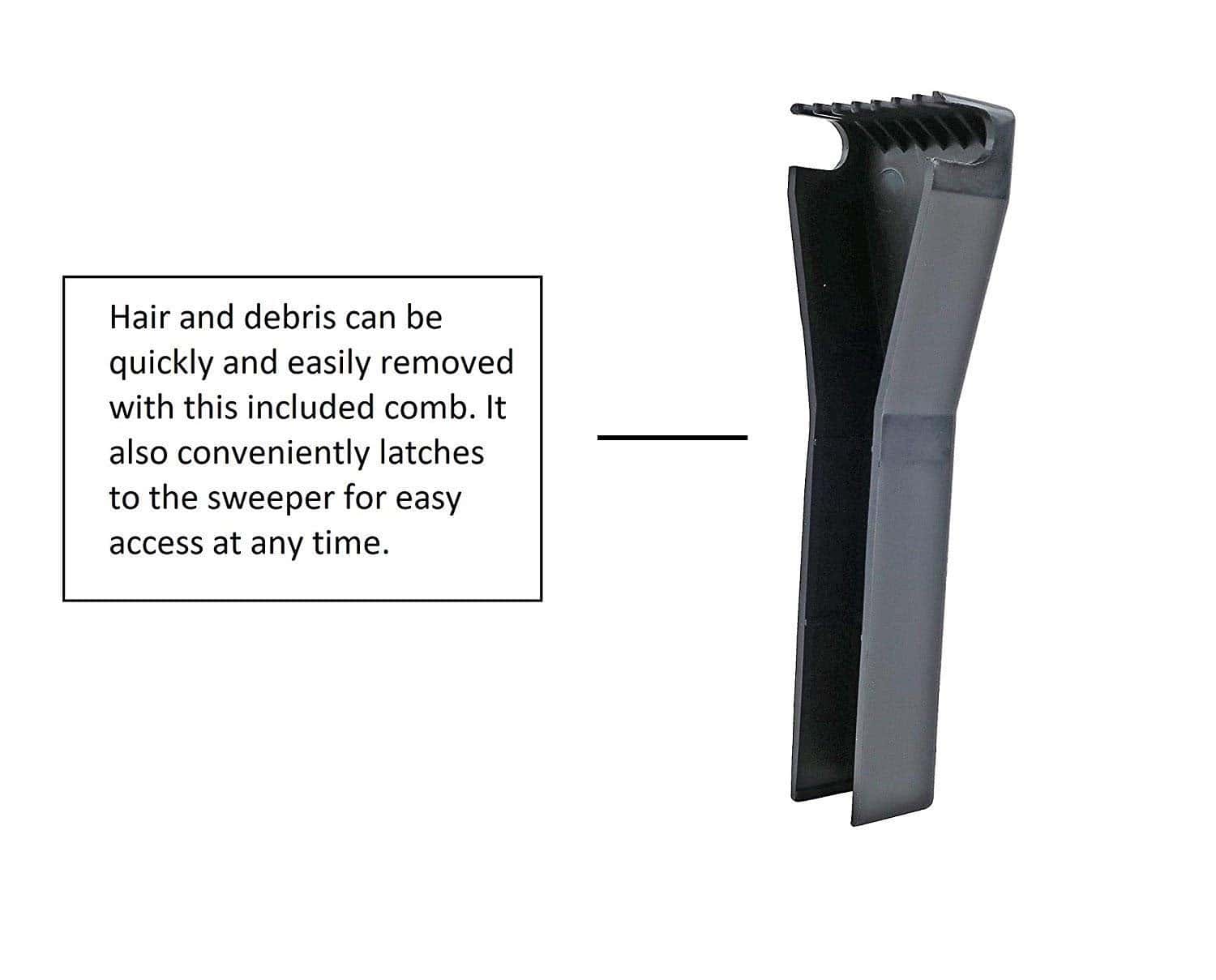 Fuller Brush 17027 Carpet & Floor Sweeper - Mini Stick Cleaner, Cleans Dust Pet Hair - Electrostatic & Silent, Black