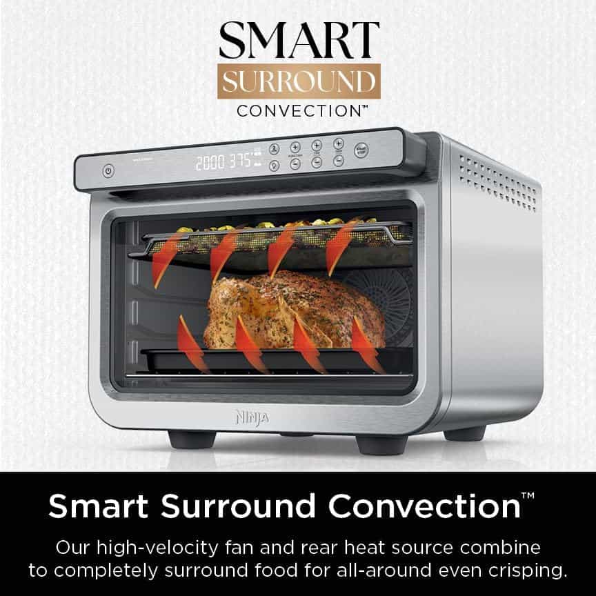 Ninja Prestige Smart XL 10-in-1 Air Fry Digital Countertop Convection Toaster Oven, Stainless Steel, DT501