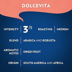 Lavazza Dolcevita Classico Ground Coffee 6 Bags of 12oz, Medium Roast, Rich and Full-bodied, Intensity 3/5, Package May Vary