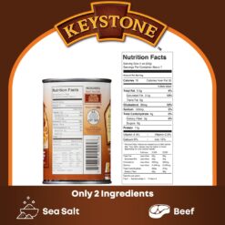 Keystone All Natural Ground Beef 14 Ounce Long Term Emergency Survival Food Canned Meat, Gluten Free Family Pack of 2