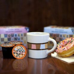 Double Donut Flavored Decaf Coffee, Decaf Hazelnut Coffee, Medium Roast, 80 Count (Pack of 1)
