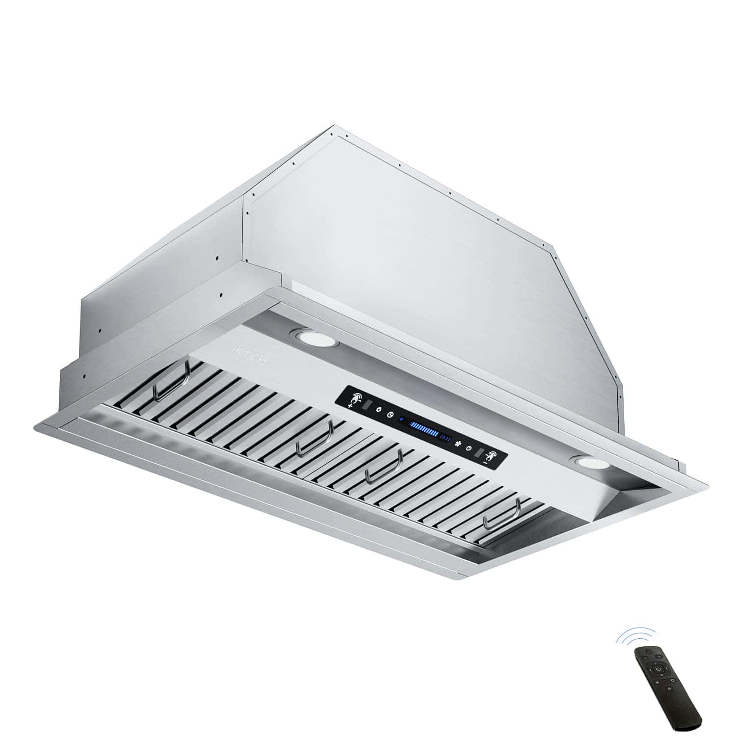 IKTCH 30 inch Built-in/Insert Range Hood 900 CFM, Ducted/Ductless Convertible Duct, Stainless Steel Kitchen Vent Hood
