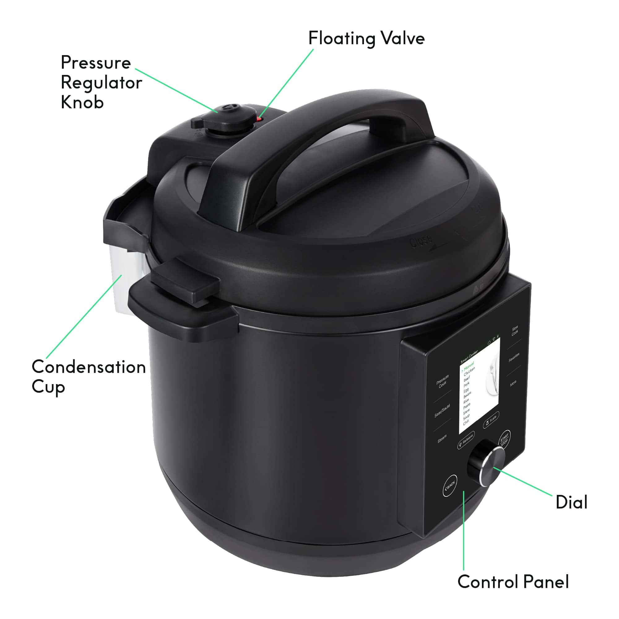 CHEF iQ Smart Pressure Cooker 10 Cooking Functions & 18 Features, Built-in Scale, 6 Qt