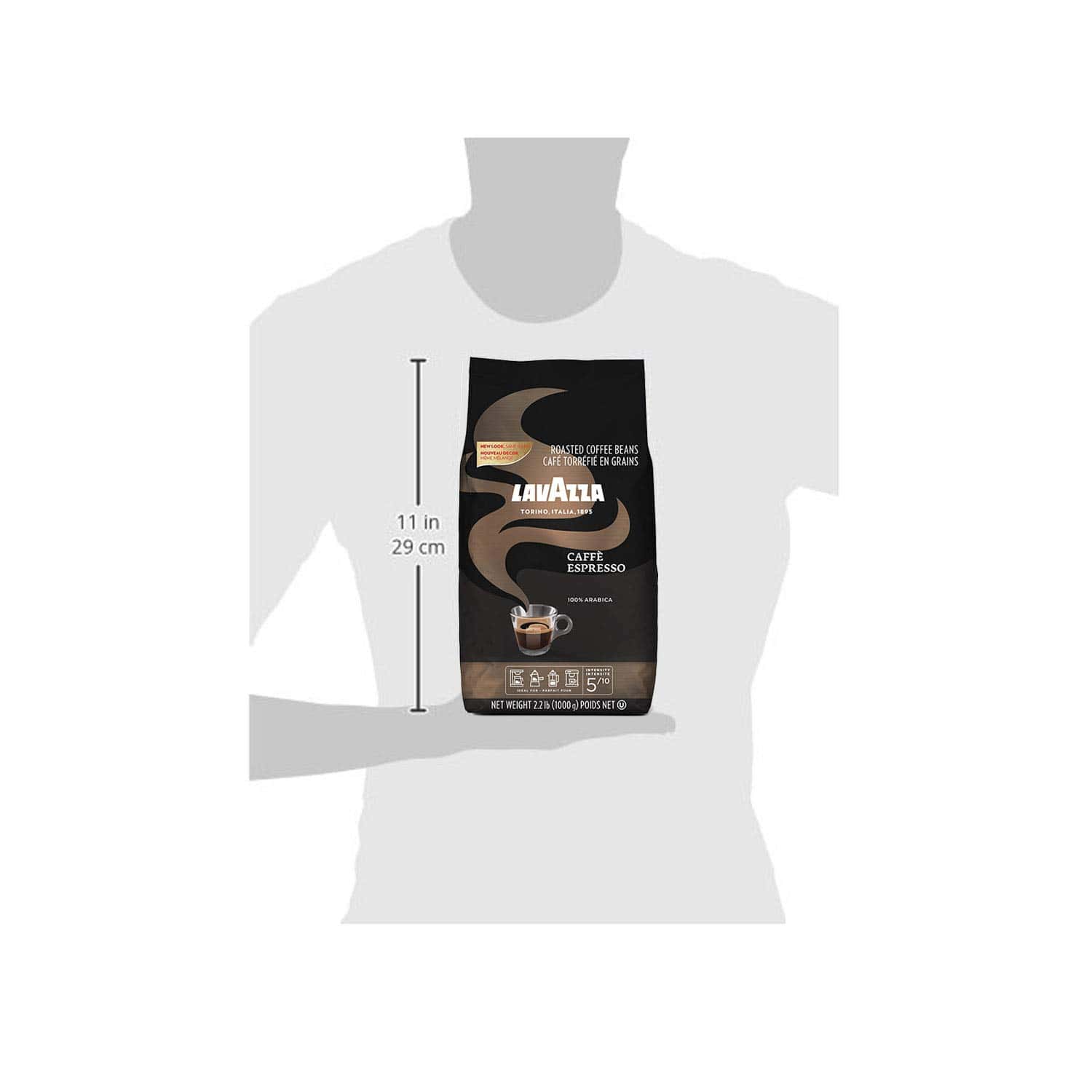 Lavazza Espresso Whole Bean Coffee Blend, Medium Roast, 2.2 Pound Bag (Packaging May Vary) Premium Quality, Rich bodied