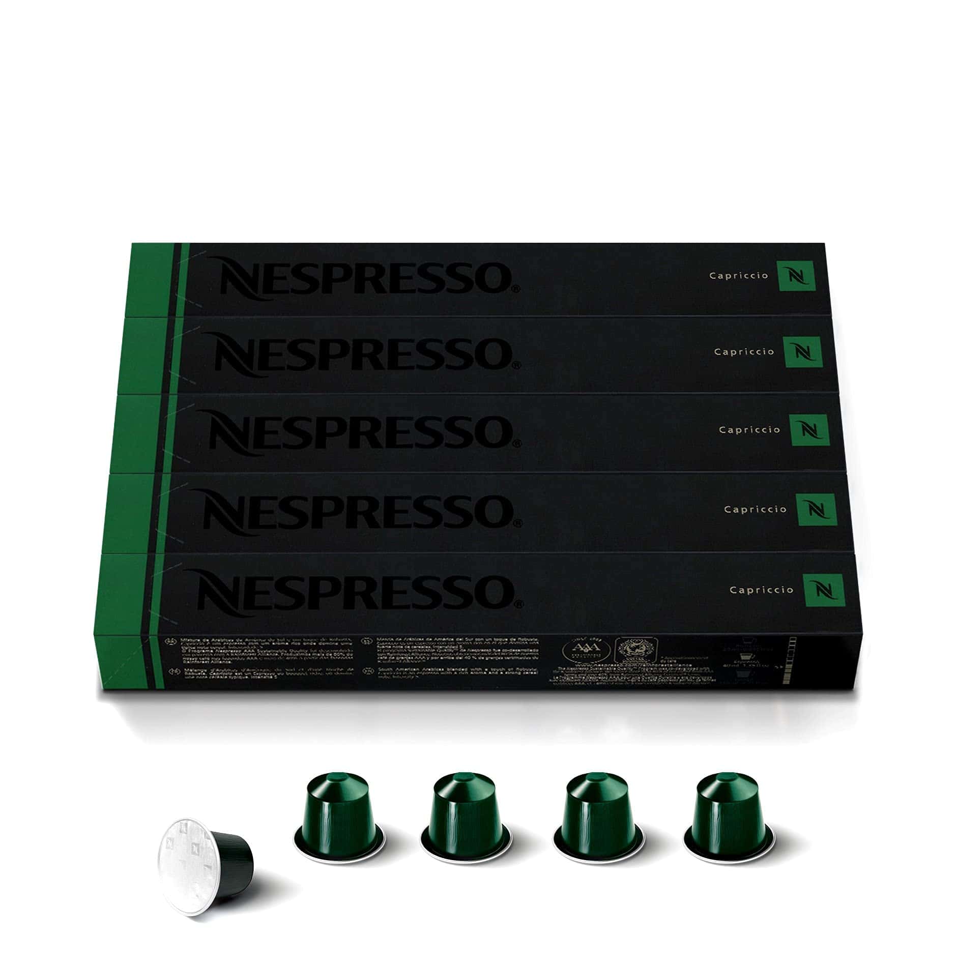 Nespresso Capsules Original Line, Capriccio, Medium Roast Espresso Coffee, 50 Count Coffee Pods