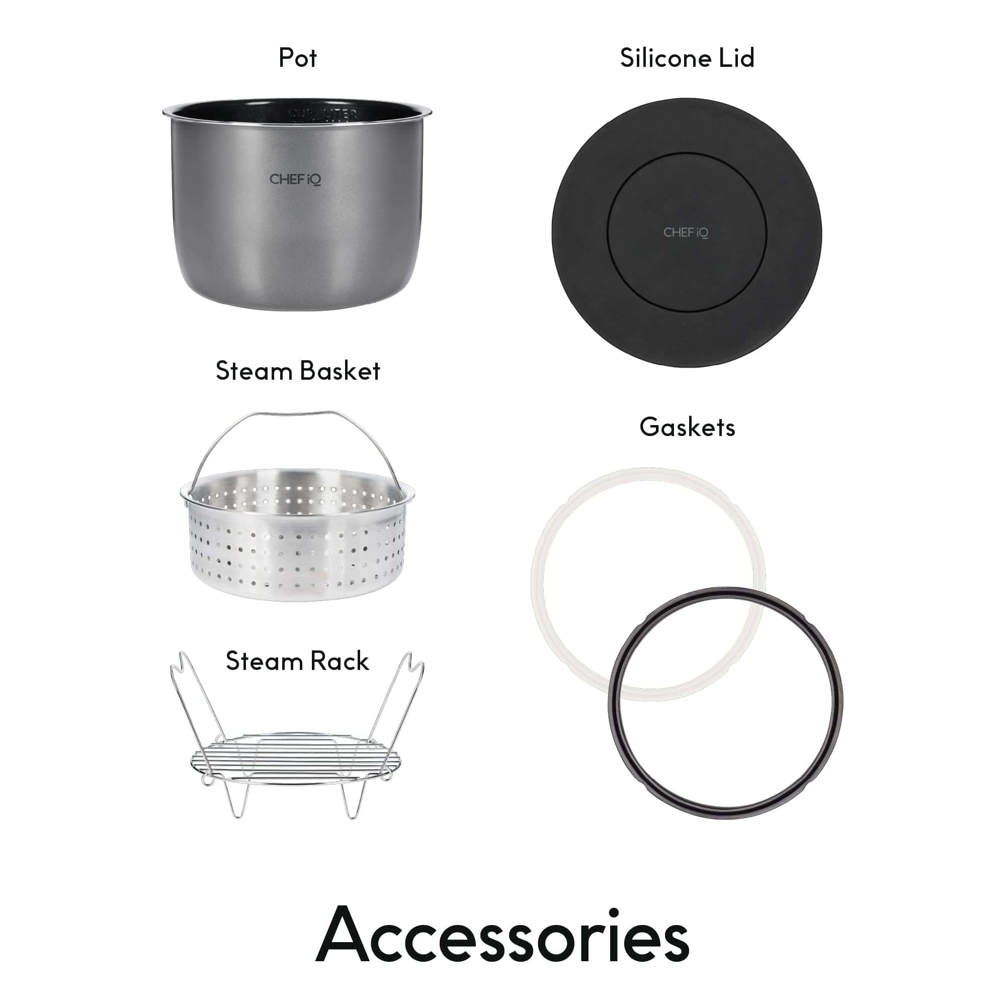 CHEF iQ Smart Pressure Cooker 10 Cooking Functions & 18 Features, Built-in Scale, 6 Qt