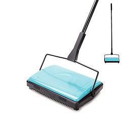 Yocada Carpet Sweeper Cleaner, Low Carpets Rugs Undercoat Carpets Pet Hair Dust Scraps Paper Small Rubbish Cleaning, Brush Blue