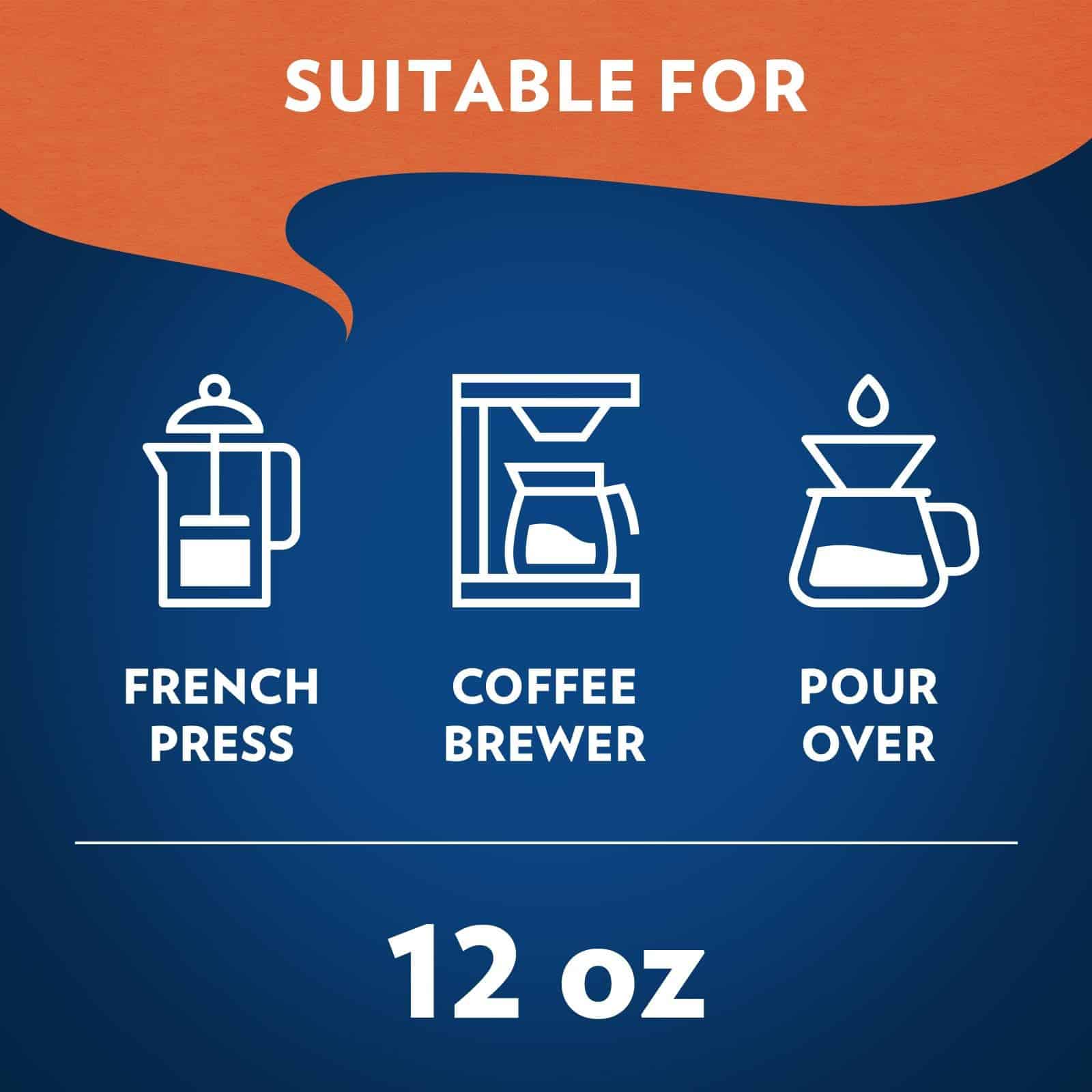 Lavazza House Blend Perfetto Ground Coffee 6 Bags of 12oz, Medium Roast, Full-bodied, Intensity 3/5, Arabica, Package May Vary