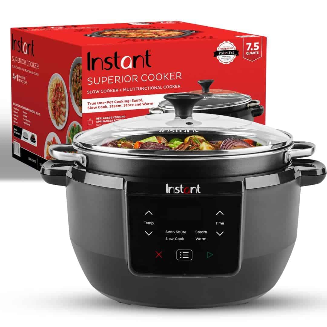 Instant Superior Cooker 7.5QT Slow Cooker and Multicooker, 4-in-1 Functions