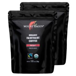 Mount Hagen 7.05oz Organic Freeze Dried Instant Coffee - 2 Pack, Medium Roast Arabica Beans (2x7.05oz)
