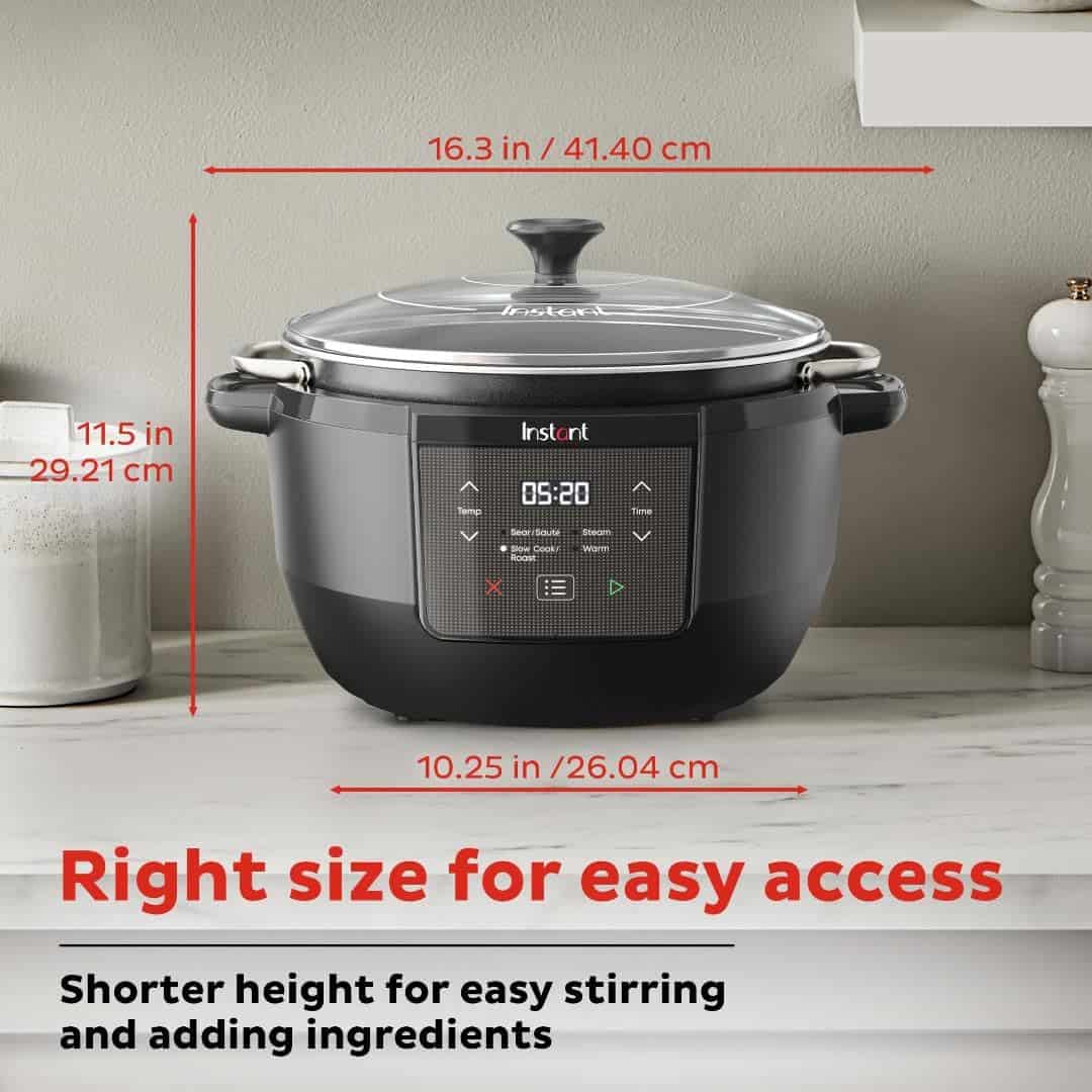 Instant Superior Cooker 7.5QT Slow Cooker and Multicooker, 4-in-1 Functions