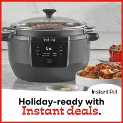 Instant Superior Cooker 7.5QT Slow Cooker and Multicooker, 4-in-1 Functions