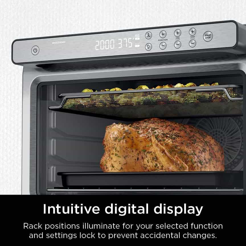 Ninja Prestige Smart XL 10-in-1 Air Fry Digital Countertop Convection Toaster Oven, Stainless Steel, DT501
