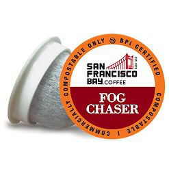 San Francisco Bay Compostable Coffee Pods - Fog Chaser (80 Ct) K Cup Compatible including Keurig 2.0, Medium Dark Roast